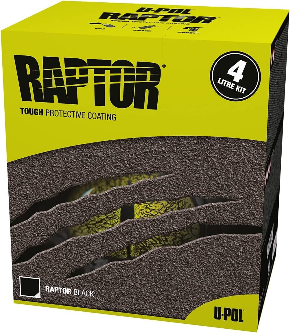 U-POL Raptor 820 products RAPTOR Black Spray Truck Bed Liner Kit 1 Gal
