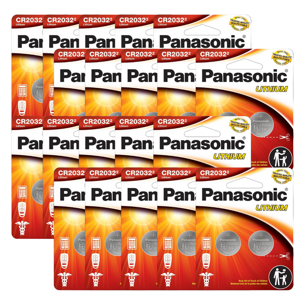 Panasonic CR2032 CR2032 Lithium Battery 3V Coin Cell Car Key 2x FRESH (20 Packs)
