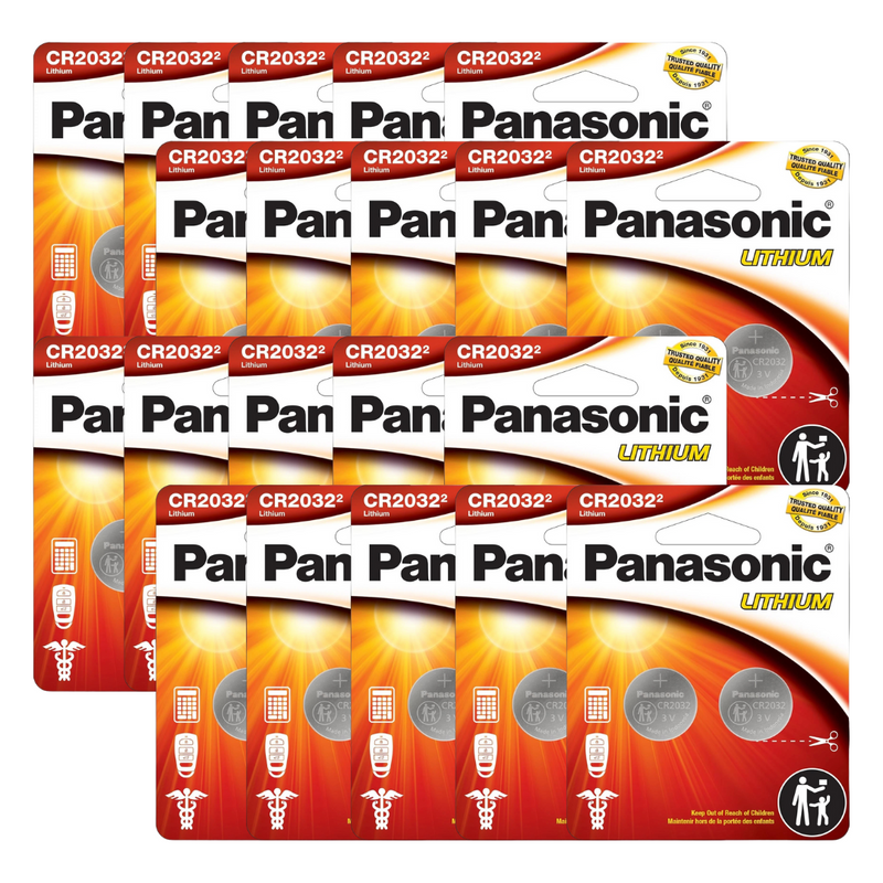 Panasonic CR2032 CR2032 Lithium Battery 3V Coin Cell Car Key 2x FRESH (20 Packs)