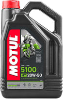 Motul 5100 20W50 4T 4 Stroke Technosynthese Oil 4L 109945