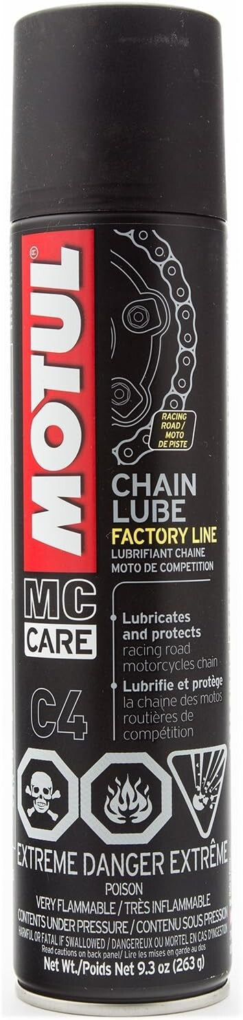 Motul MC Care Factory Line Chain Lube – 9.3oz Motorcycle Lubricant 815640