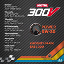 Motul 300V POWER 5W30 Full Synthetic Racing Motor Oil 2L 110814