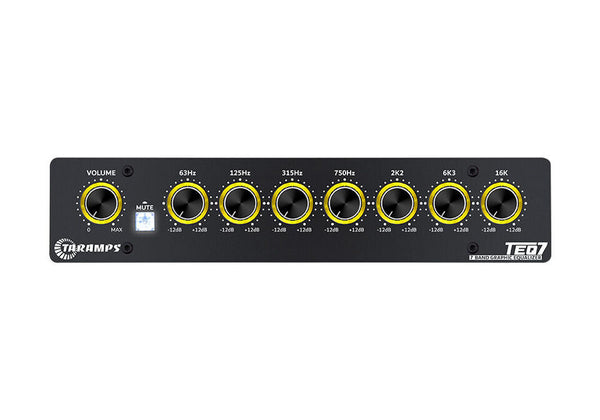 Taramps TEQ 7 Stereo 7-Band Graphic Equalizer RCA Input 2 Channels Car Audio