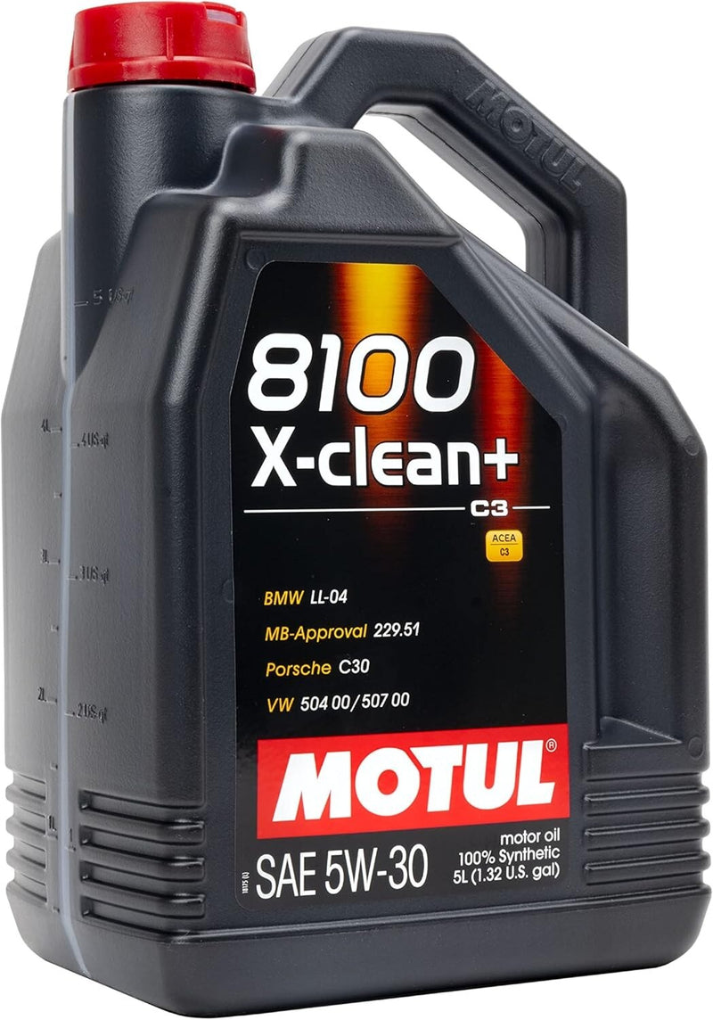 Motul 8100 X-Clean+ 5W-30 Full Synthetic Car Engine Oil 5L