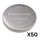 Panasonic Cr2450 Cr 2450 Lithium 3v Battery 3V SUPER FRESH (Pack of 50)