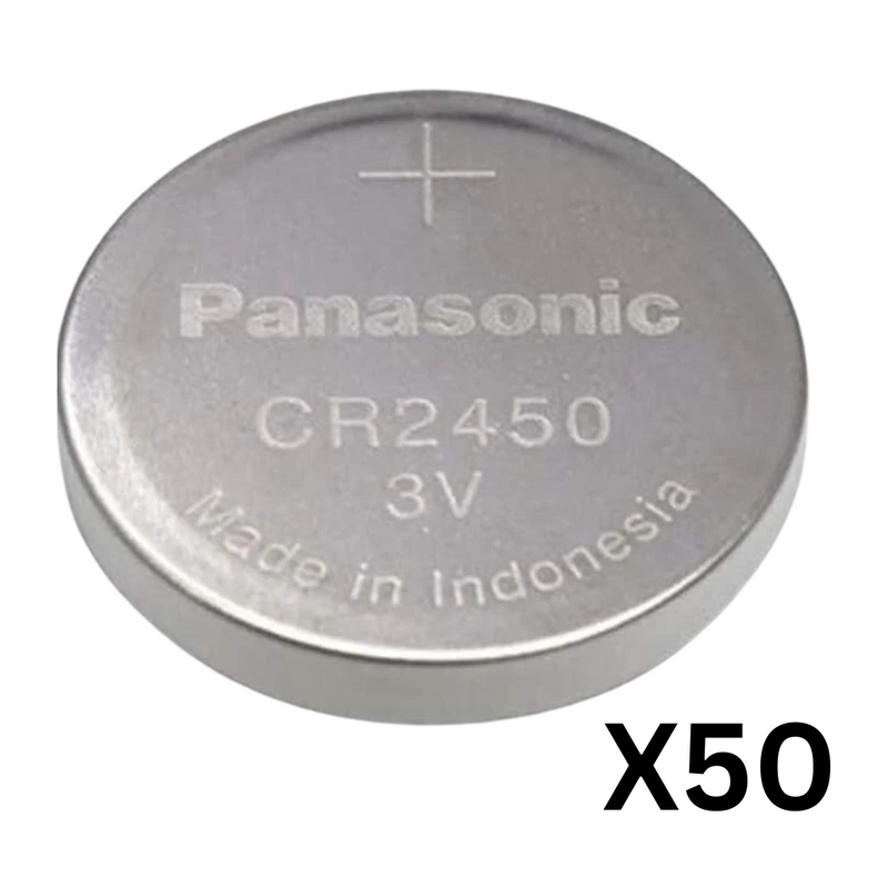 Panasonic Cr2450 Cr 2450 Lithium 3v Battery 3V SUPER FRESH (Pack of 50)