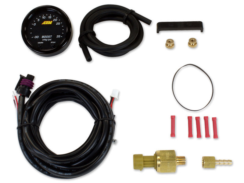 AEM ELECTRONICS X-Series Boost Pressure Gauge -30inHg-35psi 30-0306