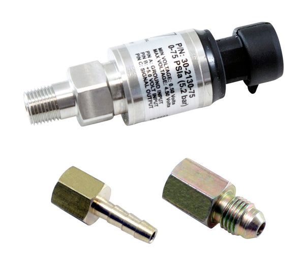 AEM ELECTRONICS 75psi or 5 Bar Stainless Sensor Kit 30-2130-75