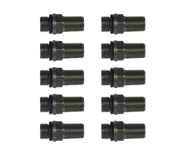 AFCO RACING PRODUCTS Schrader Valve 5-16-32 Stainless Steel 10 Pack 550000050-10