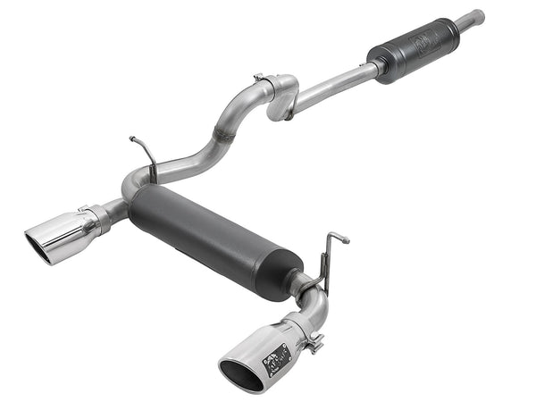 AFE POWER Cat Back SS 2-1/2in Dual Out Polished Tip 49-38066-P
