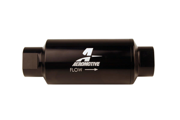 AEROMOTIVE #10-ORB Fuel Filter Inline 10 Mircon Black 12350