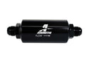 AEROMOTIVE 10an Inline Fuel Filter 100 Micron 2in OD Black 12389