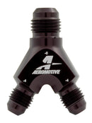 AEROMOTIVE Y-Block Fitting - 6an to 2 x -4an 15671