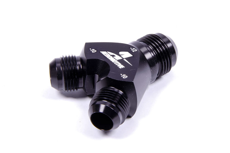 AEROMOTIVE Y-Block Fitting - 12an to 2 x -10an 15678