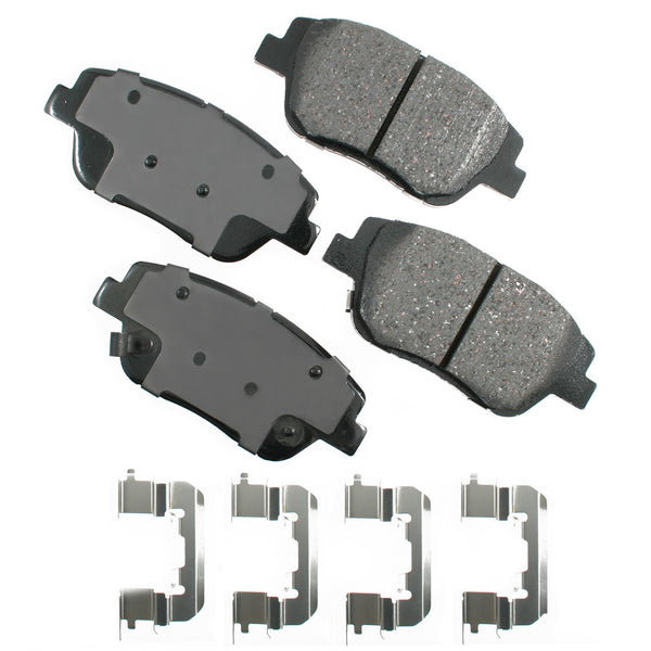 AKEBONO BRAKE CORPORATION ProACT Ultra-Premium Bra ke Pads - Front ACT1444