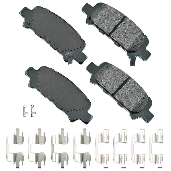 AKEBONO BRAKE CORPORATION ProACT Ultra-Premium Bra ke Pads - Rear ACT770A