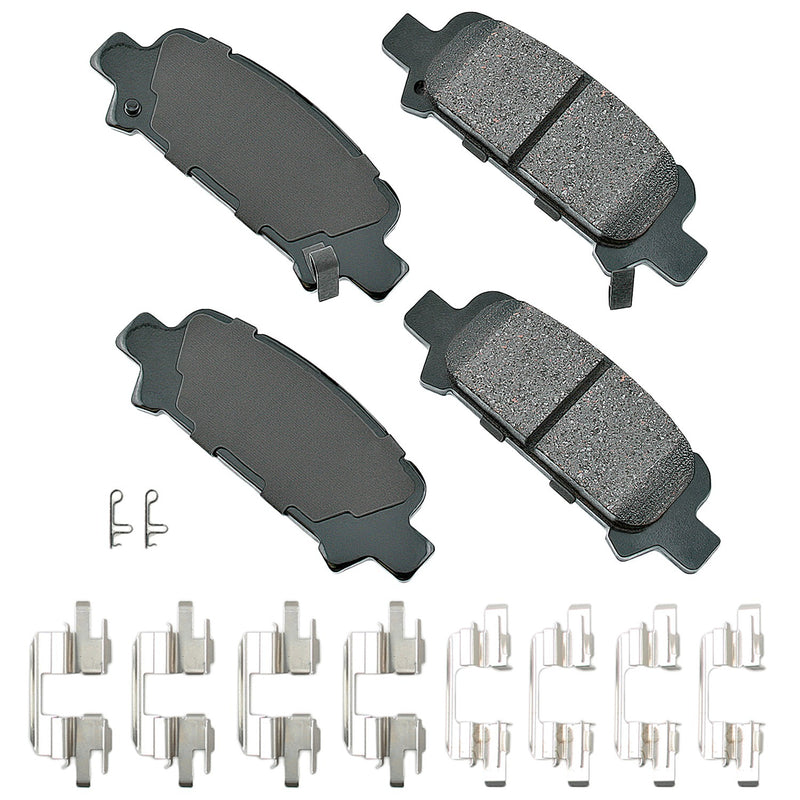 AKEBONO BRAKE CORPORATION ProACT Ultra-Premium Bra ke Pads - Rear ACT770A