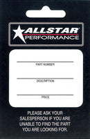 ALLSTAR PERFORMANCE Allstar Hang Tag 100 Pack ALL040
