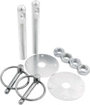 ALLSTAR PERFORMANCE Alum Hood Pin Kit 1/2in with 1/4in Clips Silver ALL18500