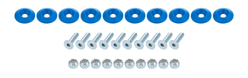 ALLSTAR PERFORMANCE Countersunk Bolt Kit Blue 10pk ALL18683