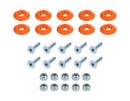 ALLSTAR PERFORMANCE Countersunk Bolt Kit Orange 10pk ALL18684