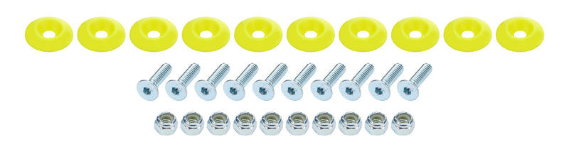 ALLSTAR PERFORMANCE Countersunk Bolt Kit Fluorescent Yellow 10pk ALL18688