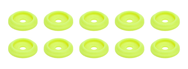 ALLSTAR PERFORMANCE Body Bolt Washer Plastic Fluorescent Yellow 10pk ALL18853