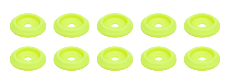 ALLSTAR PERFORMANCE Body Bolt Washer Plastic Fluorescent Yellow 10pk ALL18853