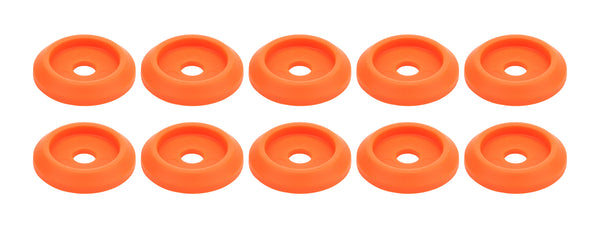 ALLSTAR PERFORMANCE Body Bolt Washer Plastic Fluorescent Orange 10pk ALL18854