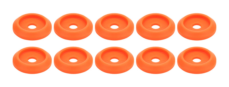 ALLSTAR PERFORMANCE Body Bolt Washer Plastic Fluorescent Orange 10pk ALL18854