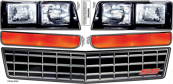 ALLSTAR PERFORMANCE M/C SS Nose Decal Kit Stock Grille 1983-88 ALL23014