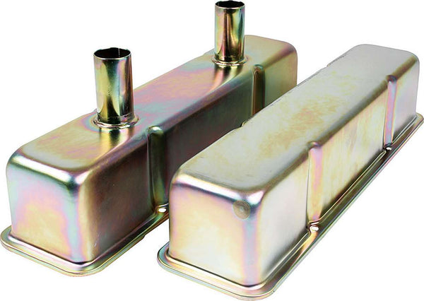 ALLSTAR PERFORMANCE Valve Covers SBC Steel Zinc w/Tubes ALL26145