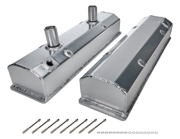 ALLSTAR PERFORMANCE Valve Covers SBC Fab Aluminum w/Tubes ALL26171