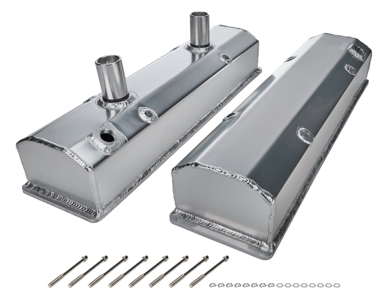 ALLSTAR PERFORMANCE Valve Covers SBC Fab Aluminum w/Tubes ALL26171