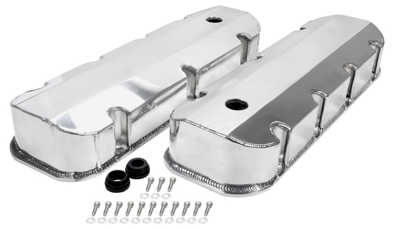 ALLSTAR PERFORMANCE Valve Covers BBC Fab Aluminum w/ Holes ALL26177