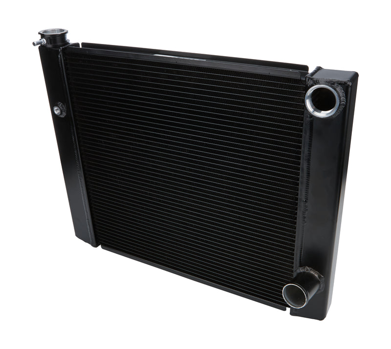 ALLSTAR PERFORMANCE Dual Pass Radiator 19x24 1 Row Lightweight Black ALL30343