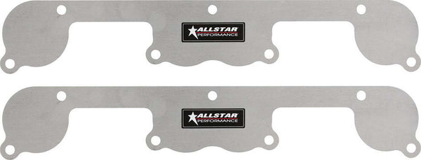 ALLSTAR PERFORMANCE Exhaust Block Off Plates SBC Spread Port Aluminum ALL34214