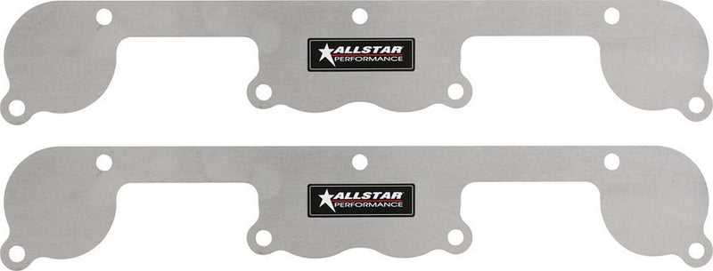 ALLSTAR PERFORMANCE Exhaust Block Off Plates SBC Spread Port Aluminum ALL34214