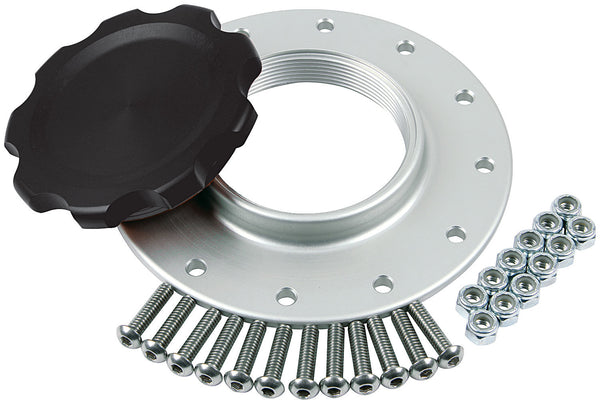 ALLSTAR PERFORMANCE Fuel Cell Cap and Bung RCI/JAZ 12-Bolt Black ALL40136