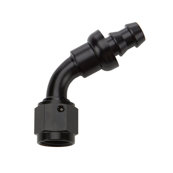 ALLSTAR PERFORMANCE Pushlock Hose End Black 60 Deg Elbow -8 ALL49443