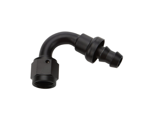 ALLSTAR PERFORMANCE Pushlock Hose End Black 120 Deg Elbow -6 ALL49462