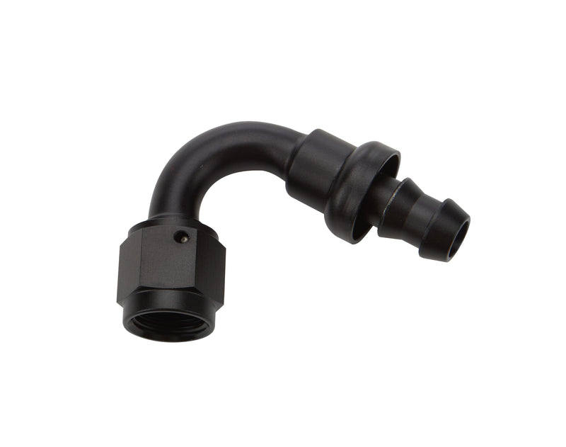 ALLSTAR PERFORMANCE Pushlock Hose End Black 120 Deg Elbow -6 ALL49462