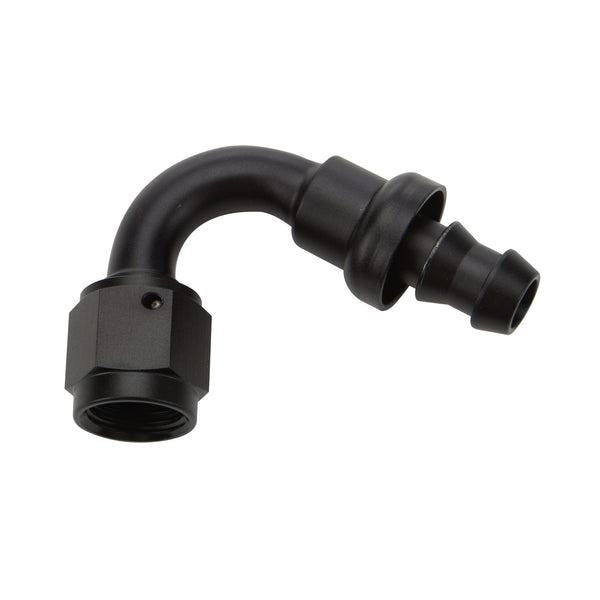 ALLSTAR PERFORMANCE Pushlock Hose End Black 120 Deg Elbow -10 ALL49464