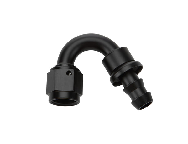 ALLSTAR PERFORMANCE Pushlock Hose End Black 150 Deg Elbow -6 ALL49472
