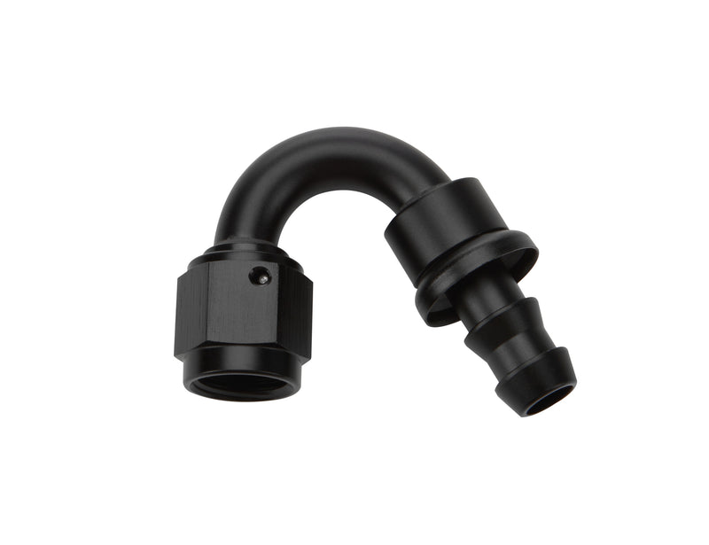 ALLSTAR PERFORMANCE Pushlock Hose End Black 150 Deg Elbow -6 ALL49472