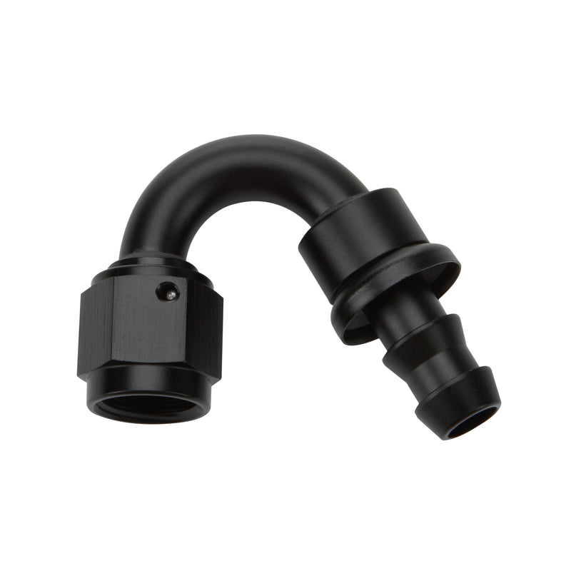 ALLSTAR PERFORMANCE Pushlock Hose End Black 150 Deg Elbow -8 ALL49473