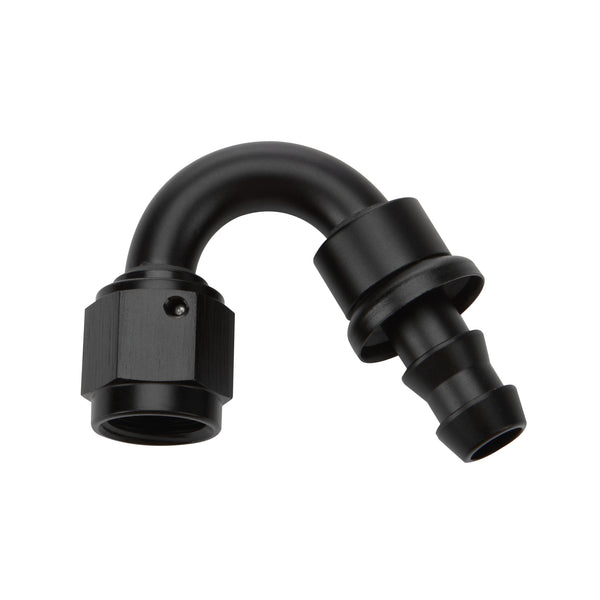 ALLSTAR PERFORMANCE Pushlock Hose End Black 150 Deg Elbow -10 ALL49474
