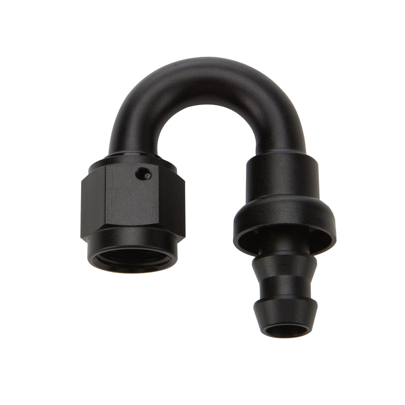 ALLSTAR PERFORMANCE Pushlock Hose End Black 180 Deg Elbow -10 ALL49484