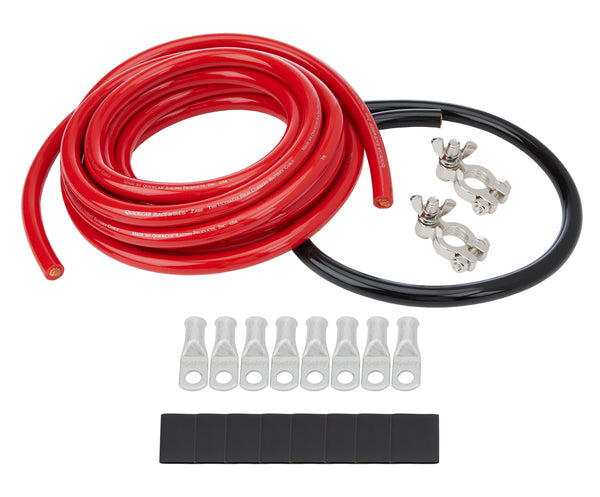 ALLSTAR PERFORMANCE Battery Cable Kit 2 Ga. 1 Battery All Black ALL76111