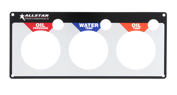 ALLSTAR PERFORMANCE 3 Gauge Panel Plate OP/WT/OT ALL80126